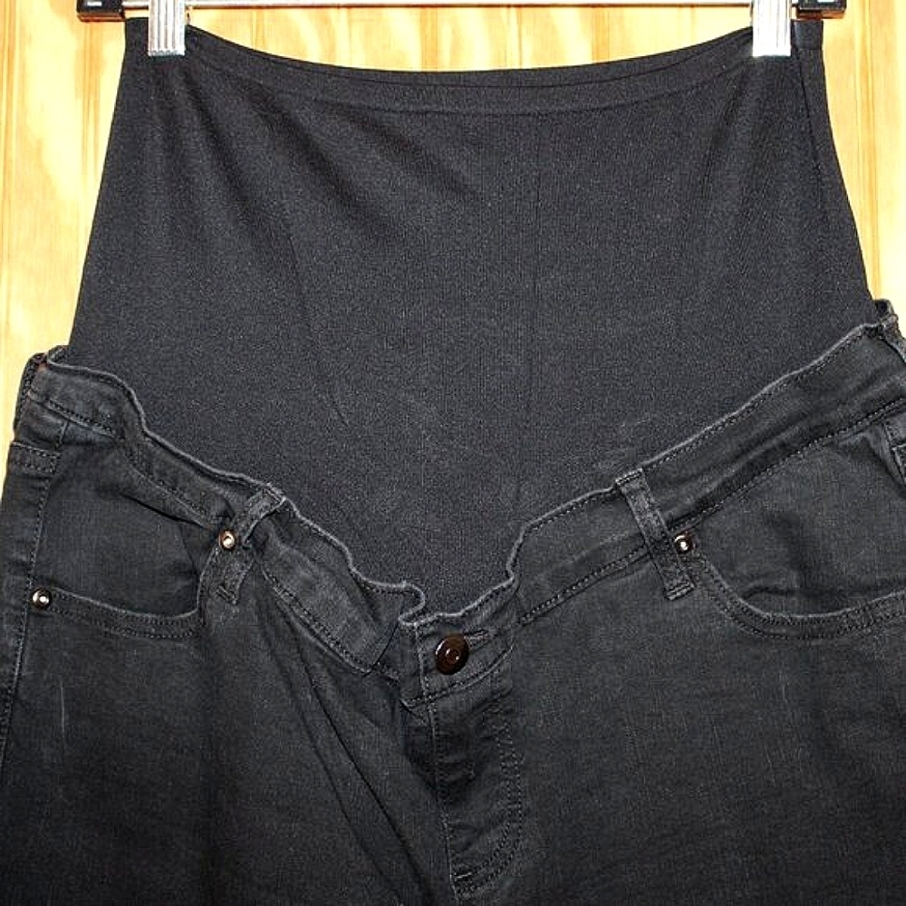 Time and Tru Maternity Black Straight Leg Jeans - Size L (12-14) - Picture 6 of 9
